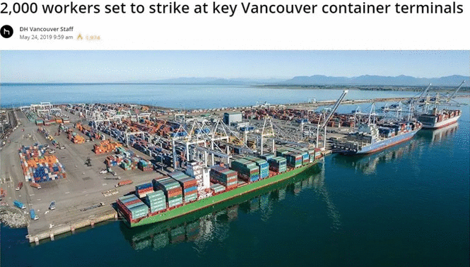 快讯 | 再过4小时，这个北美大港，两千码头工人罢工！先连罢三天……